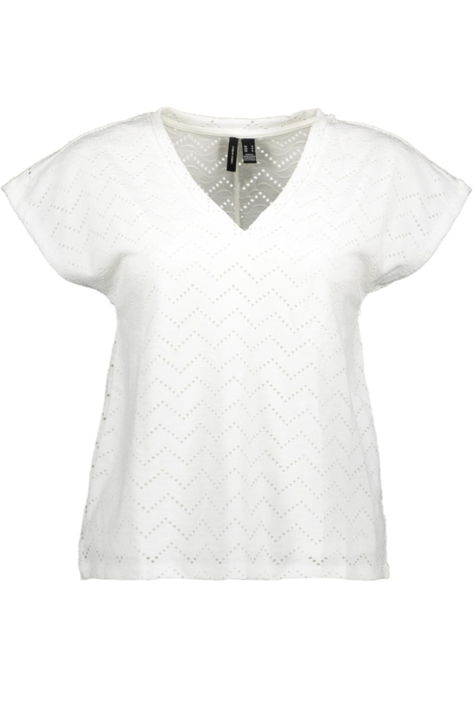 VMTHAS SS V-NECK TOP JRS GA VO 10328120 SNOW WHITE